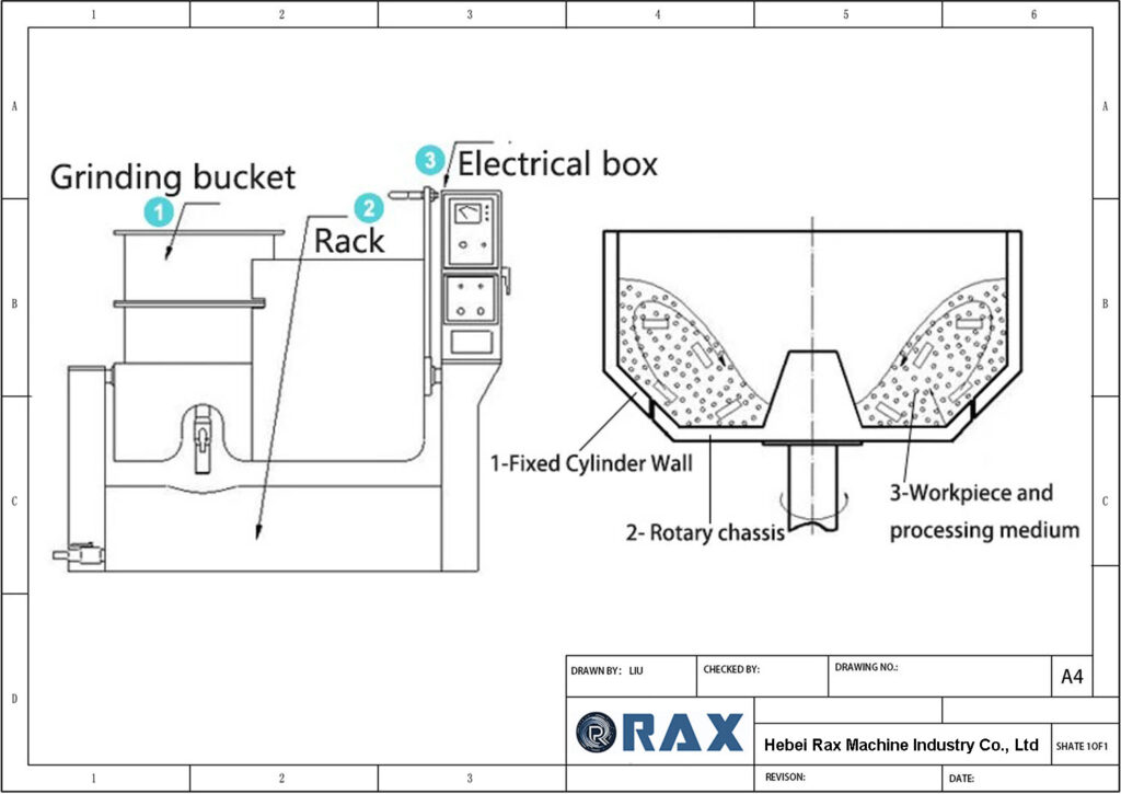 Centrifugal Disc Finishing Machine Drawing